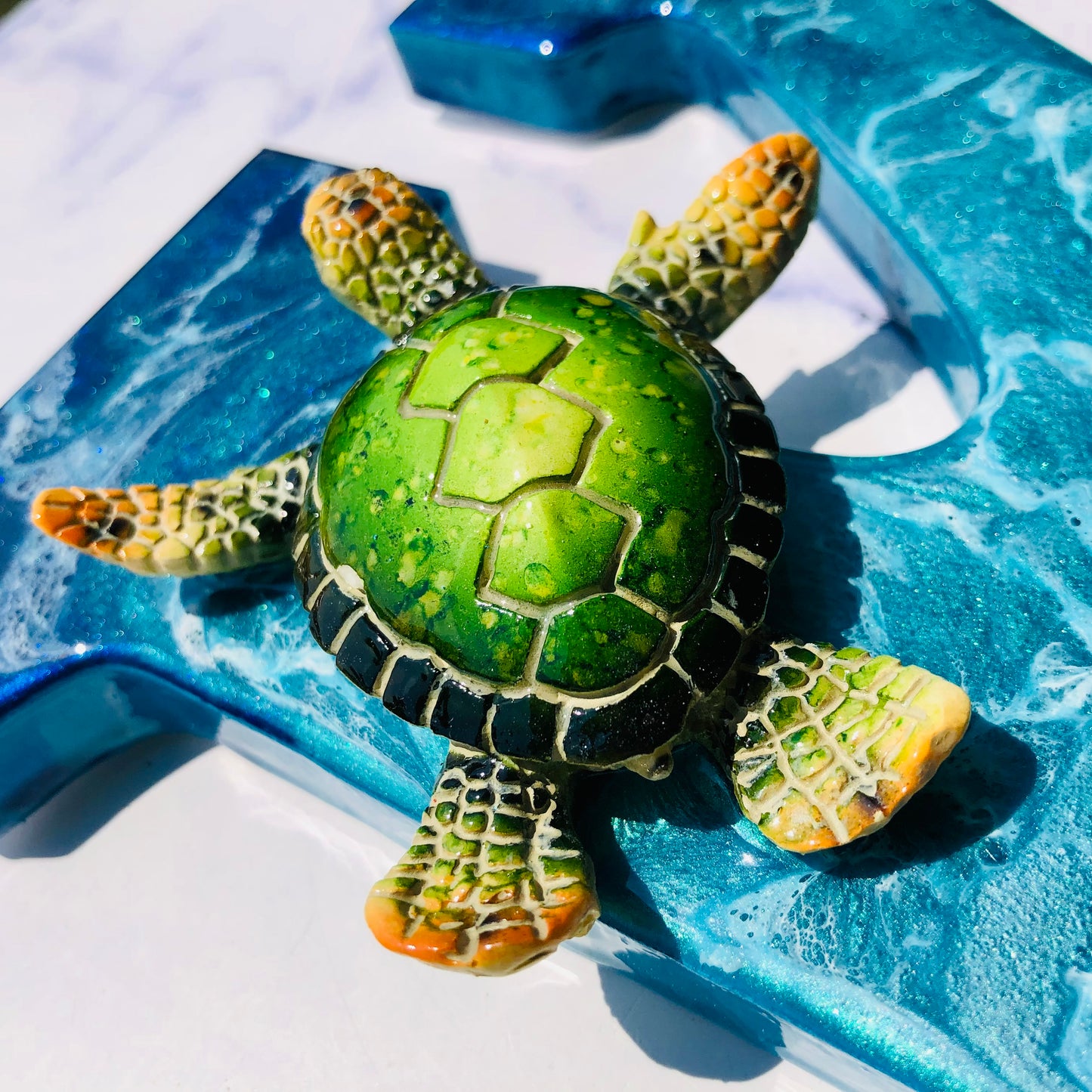 Custom Large Sea Turtle Resin Art | Resin Turtle Wall Art | Turtle gifts for women | seaturtle resin wall art | resin turtle gifts | - Nikkisstuffnthings