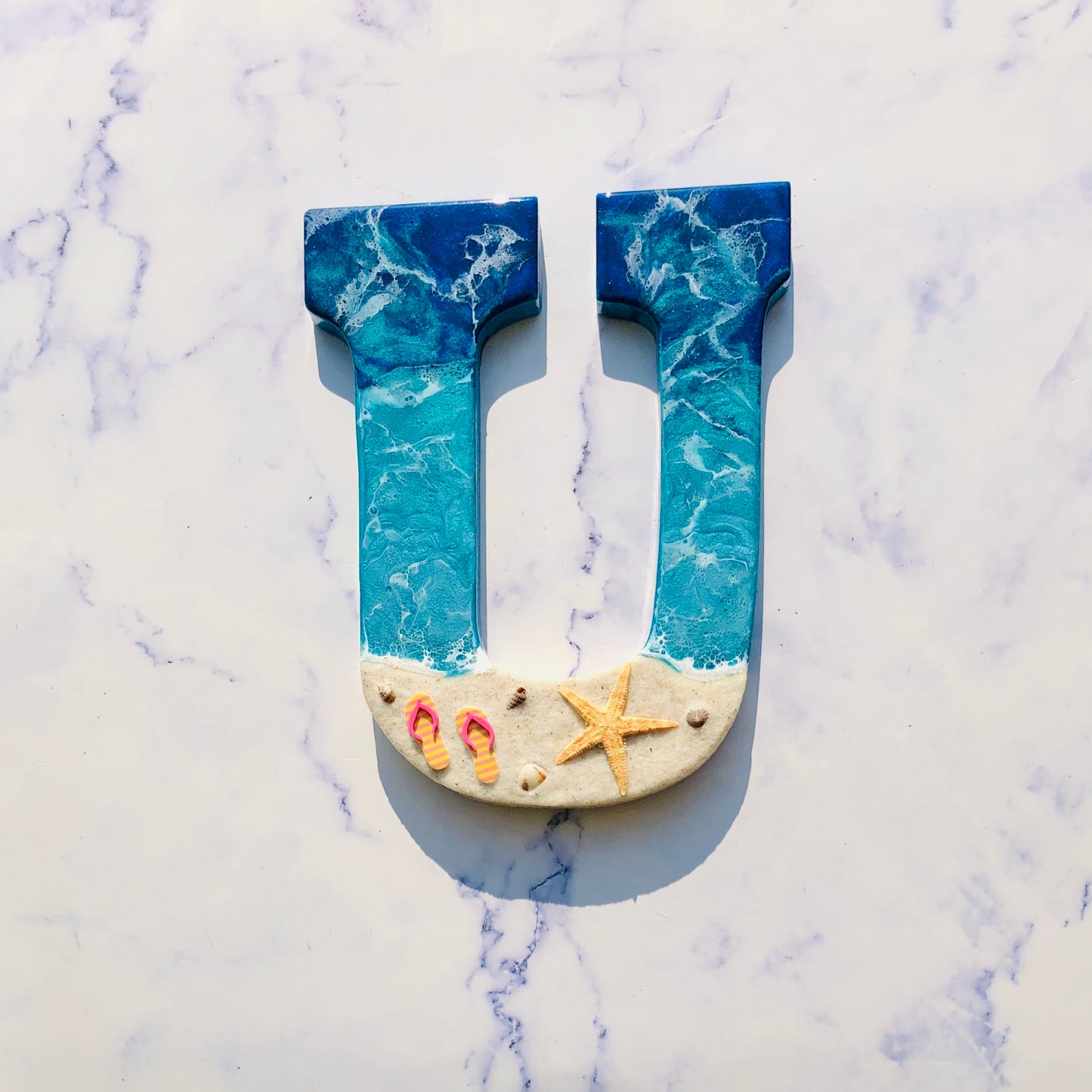 Custom Beach Wall Art | Resin Art | Nautical Decor for Beach House | Flip flop art | 3D Resin Art | flip flop sign | Personalized Gifts - Nikkisstuffnthings