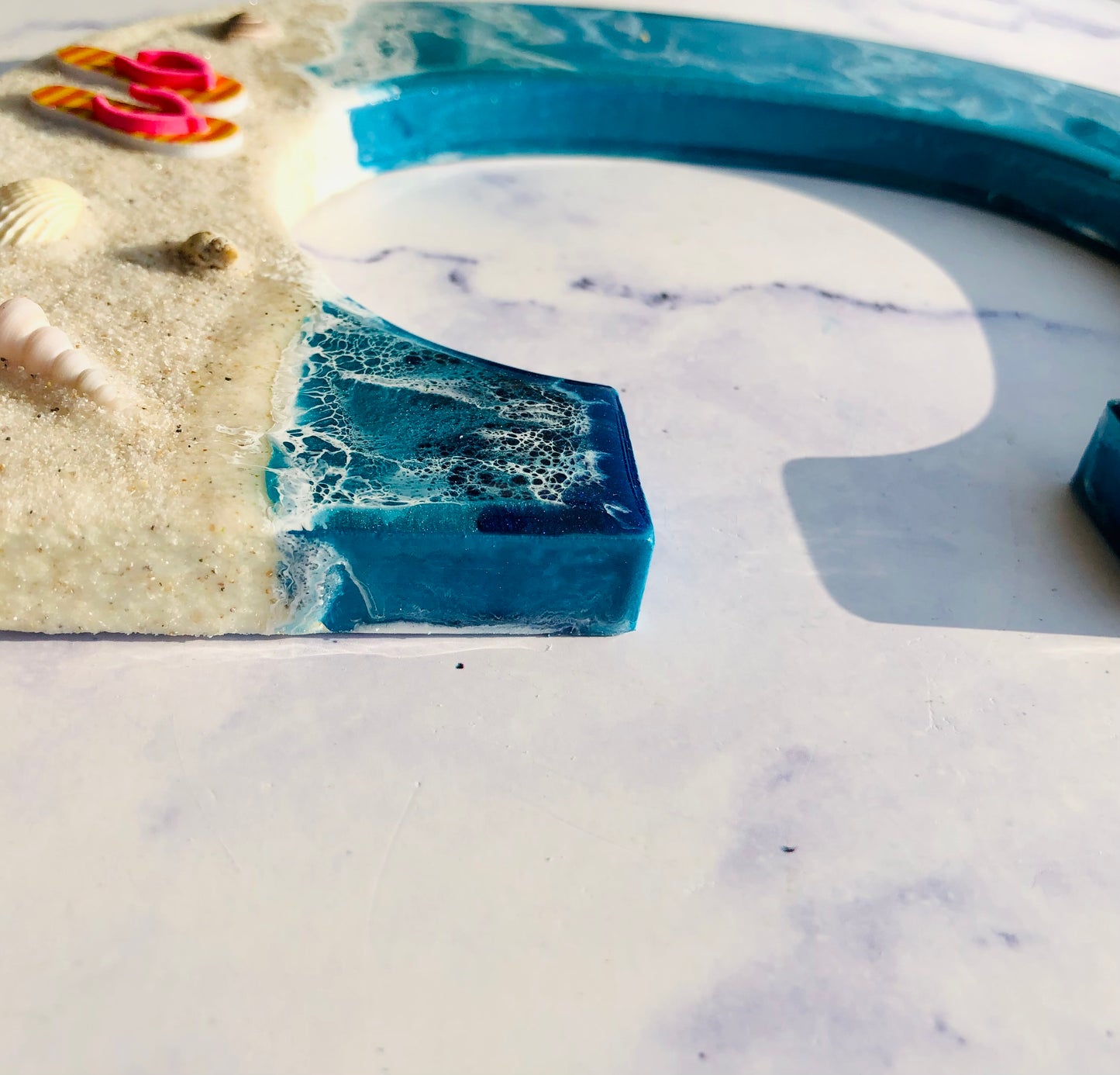 Custom Beach Wall Art | Resin Art | Nautical Decor for Beach House | Flip flop art | 3D Resin Art | flip flop sign | Personalized Gifts - Nikkisstuffnthings