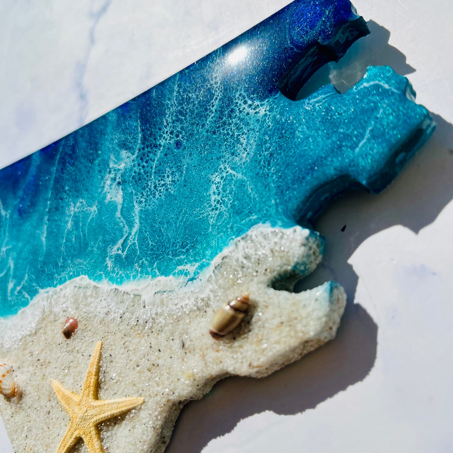 12” Personalized North Carolina Beach Resin Wall Map | Resin Art | Wall Art | Housewarming gift | North Carolina Map | Unique Gift | Gift State Map Art - Nikkisstuffnthings