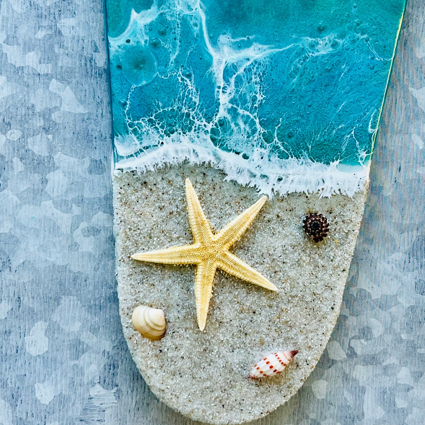 Personalized Resin Large Letter | Oversized Letter Wall | Beach Home Wall Name Letter | Starfish | Beach Theme Decor | Resin Art | Turtle - Nikkisstuffnthings
