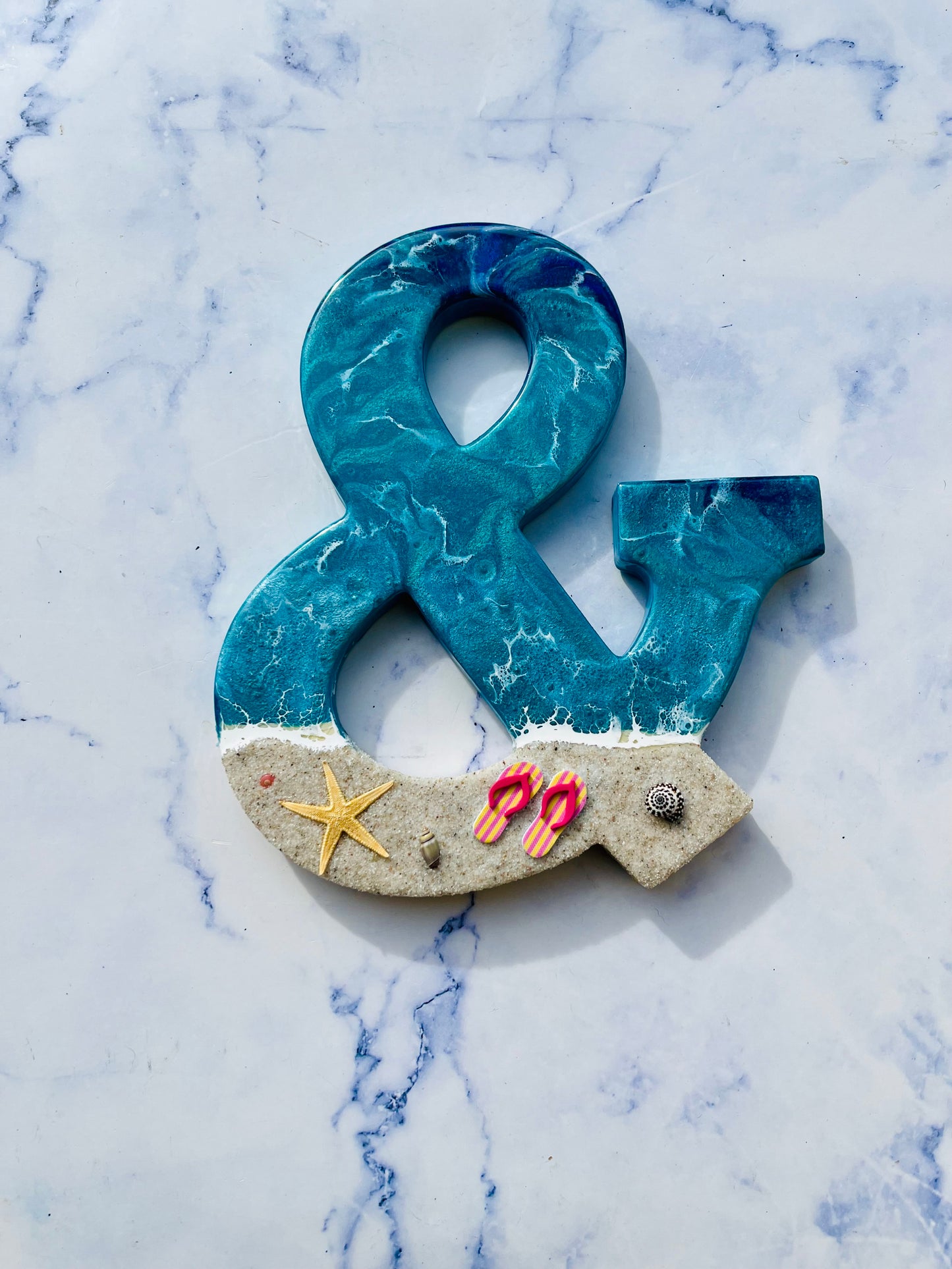 Custom Beach Wall Art | Resin Art | Nautical Decor for Beach House | Flip flop art | 3D Resin Art | flip flop sign | Personalized Gifts - Nikkisstuffnthings