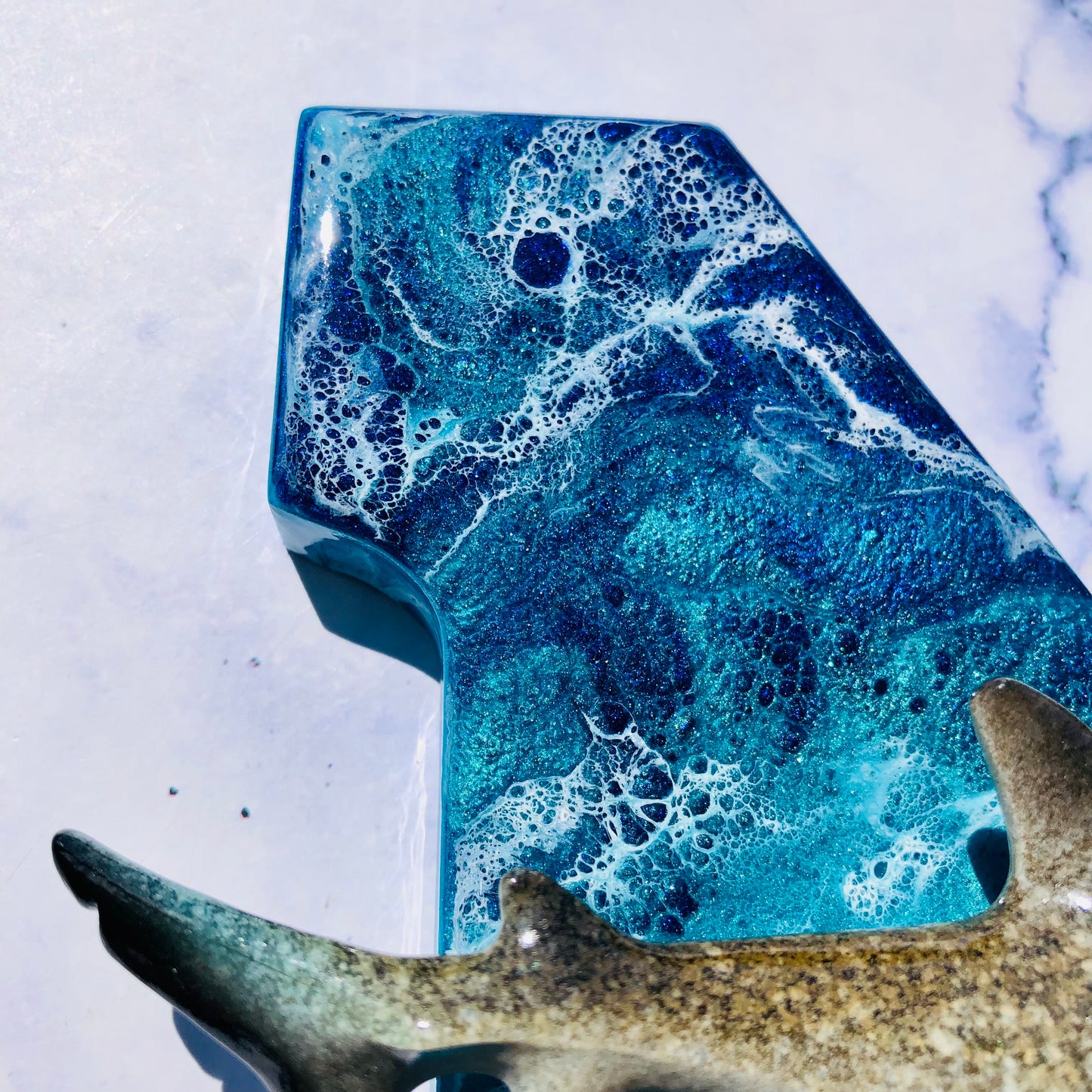 Personalized Shark Wall Resin Art | Shark Wall Hanging | Fishing Lover Wall Art | Beach Art | Shark Wall Art | Shark Week | Shark Lover Gift - Nikkisstuffnthings