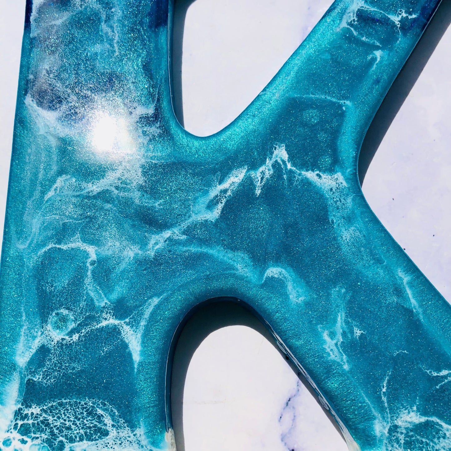 Handmade Gift | Beach Decor | Sea Turtle Wall Art | Resin Sea Turtle | Ocean Inspired Decor | Resin Letter | Resin Sea Turtle Beach Decor | - Nikkisstuffnthings