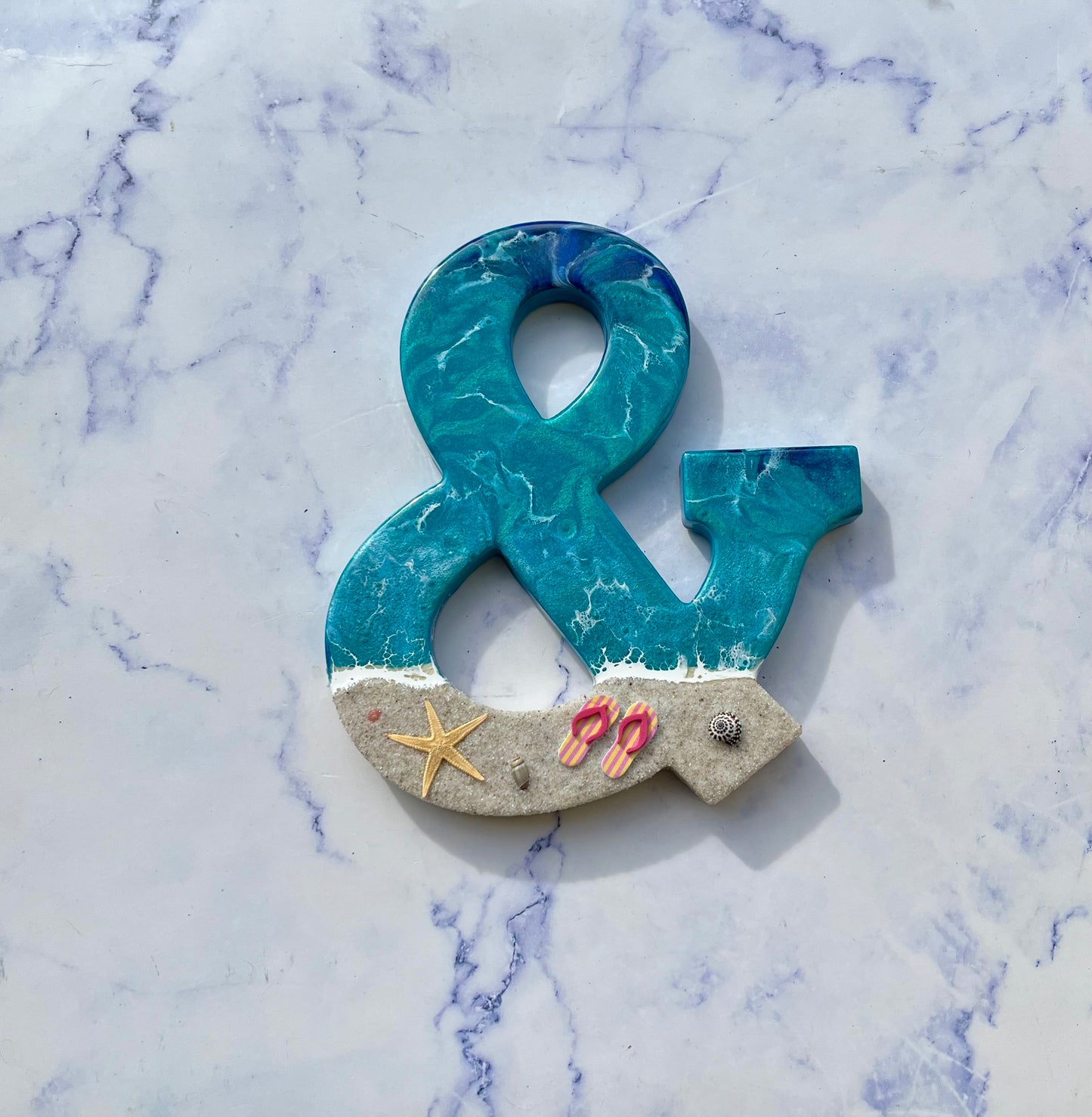 Custom Beach Wall Art | Resin Art | Nautical Decor for Beach House | Flip flop art | 3D Resin Art | flip flop sign | Personalized Gifts - Nikkisstuffnthings
