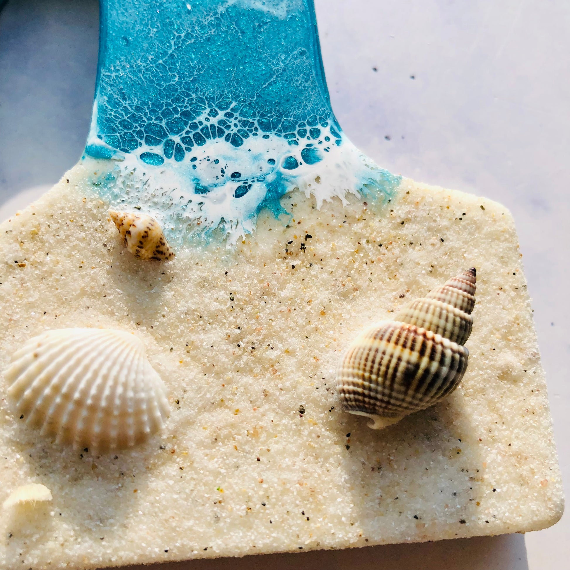 Personalized Beach Themed Letter for Wall | Ocean Inspired Style | Surf Art | Beach Home Coastal Living | Wall Art Living Room | Handmade - Nikkisstuffnthings