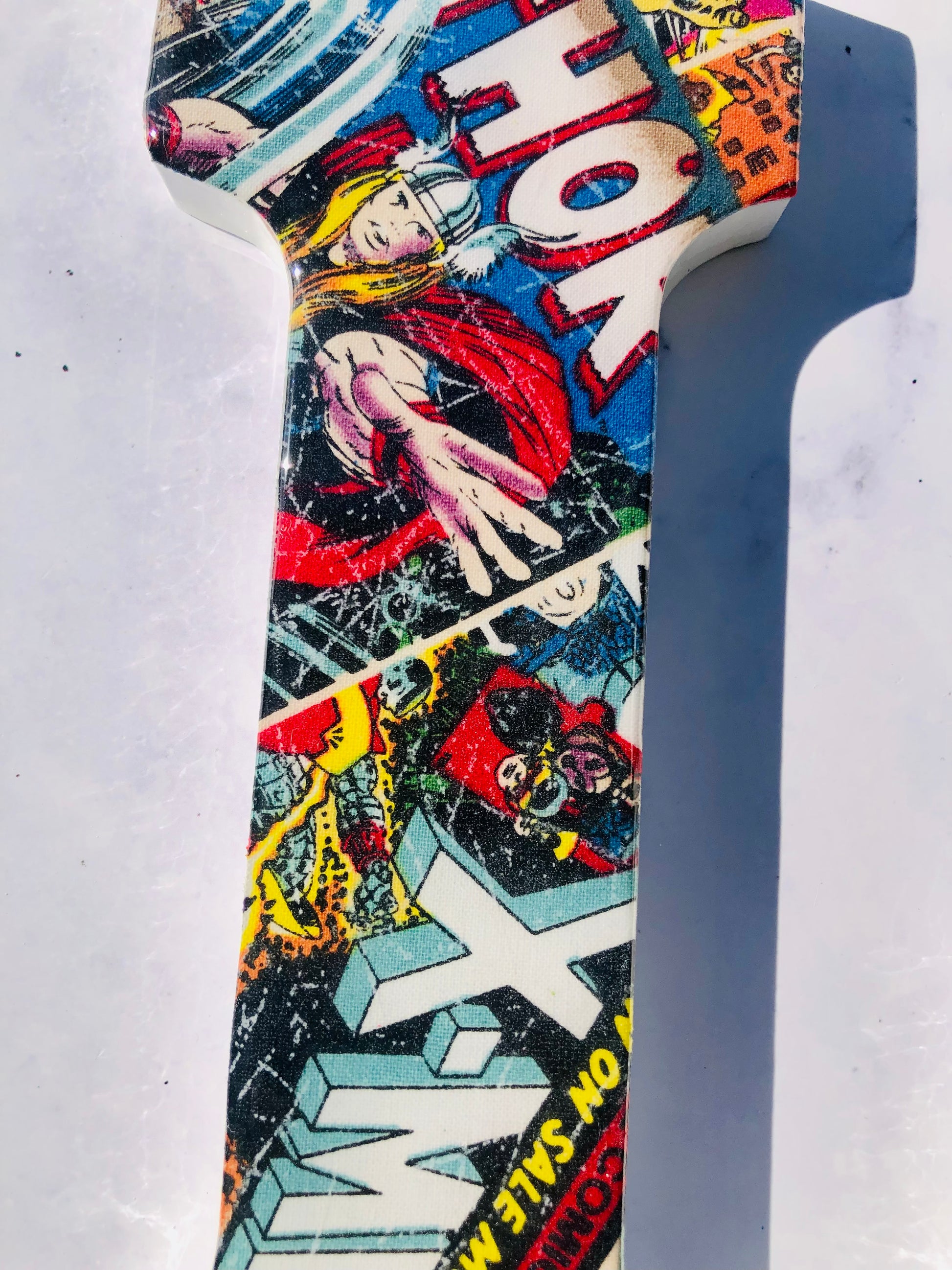 Personalized Superhero wall letters | Superhero Decor | Avengers Wall Decor | Comic Book | Comic letter wood wall decor | Vintage Comic - Nikkisstuffnthings
