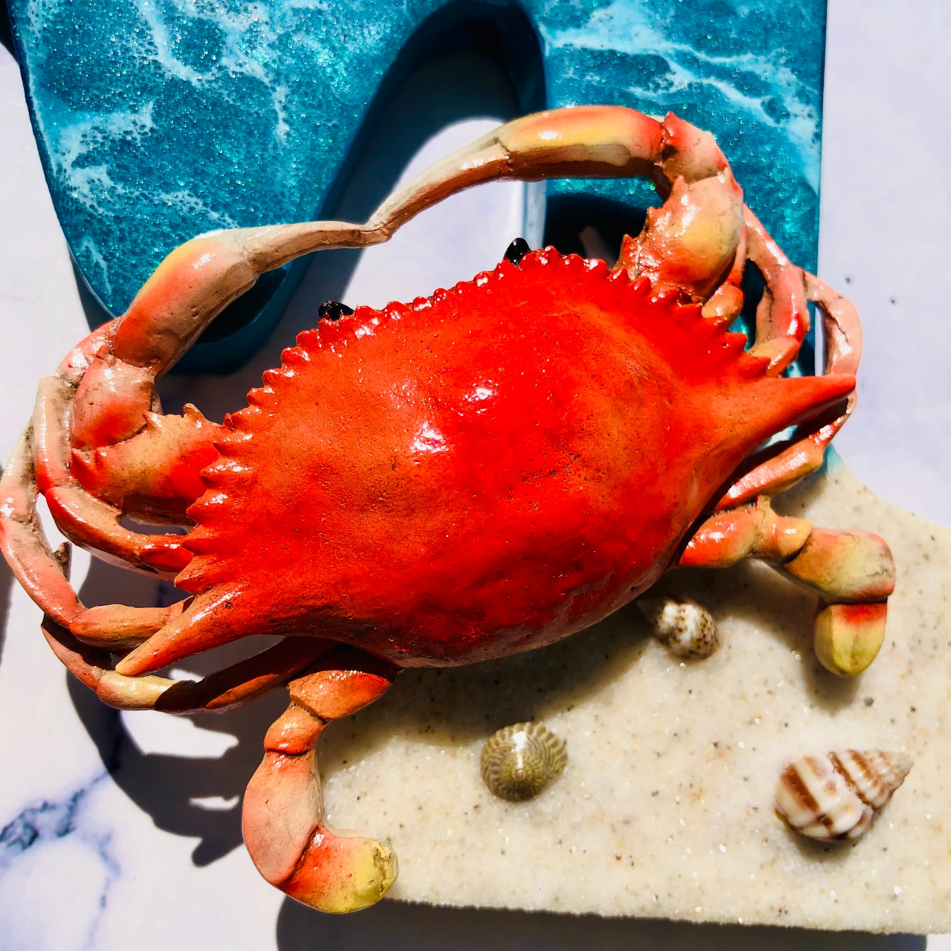 Personalized Crab Wall Decor | Crab Decor Coastal Decor | Wood Crab Wall Art | Nautical Decor Crab | Maryland Crab Art Crab Sign | Handmade - Nikkisstuffnthings