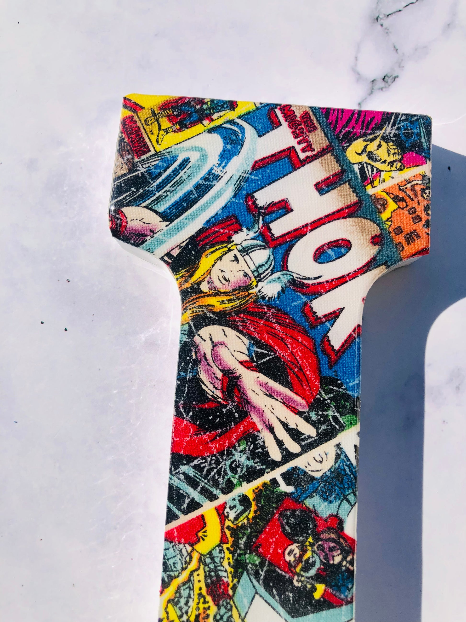 Personalized Superhero wall letters | Superhero Decor | Avengers Wall Decor | Comic Book | Comic letter wood wall decor | Vintage Comic - Nikkisstuffnthings
