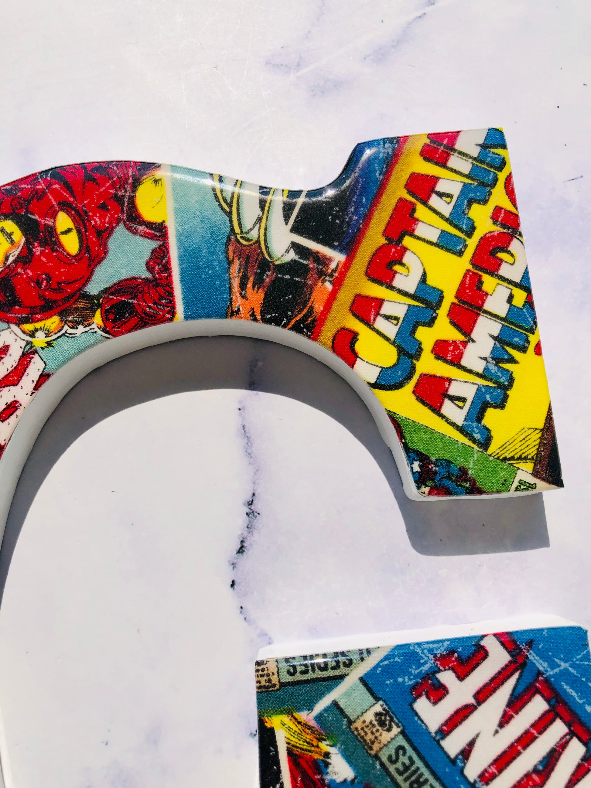 Personalized Superhero wall letters | Superhero Decor | Avengers Wall Decor | Comic Book | Comic letter wood wall decor | Vintage Comic - Nikkisstuffnthings