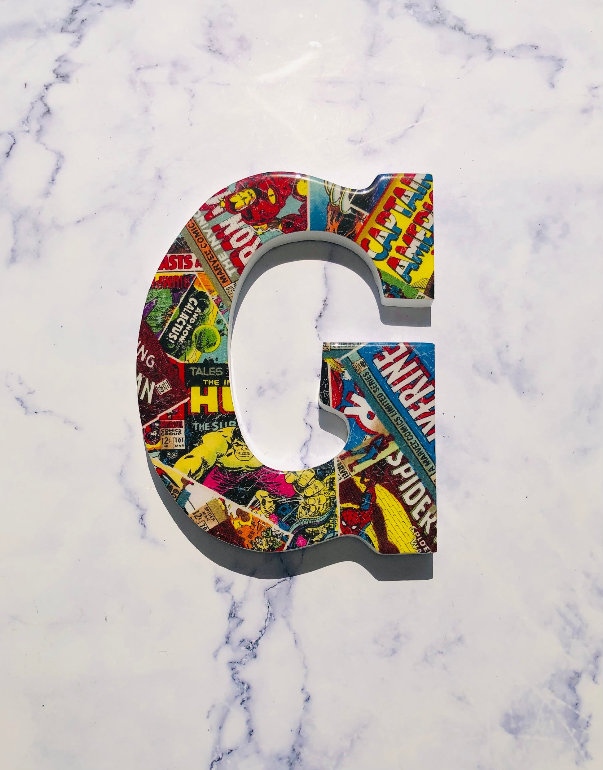 Personalized Superhero wall letters | Superhero Decor | Avengers Wall Decor | Comic Book | Comic letter wood wall decor | Vintage Comic - Nikkisstuffnthings